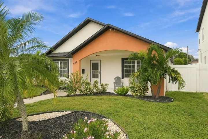 Expertly landscaped.