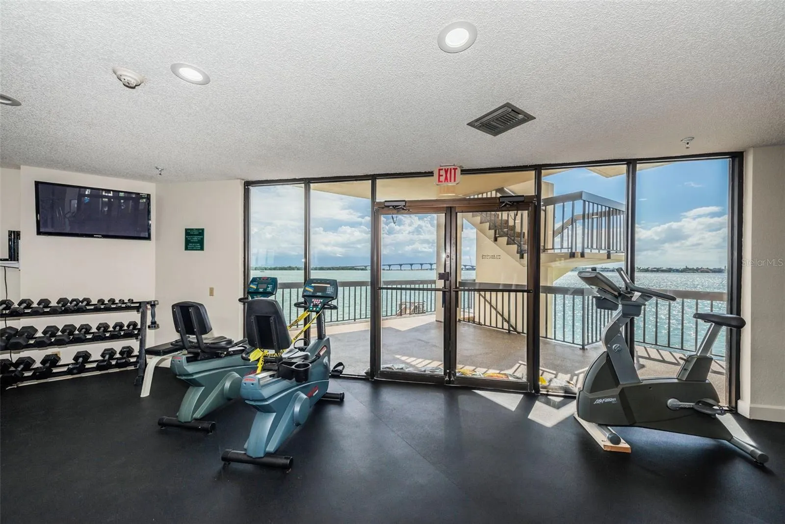 Look forward to your daily workout with this view.