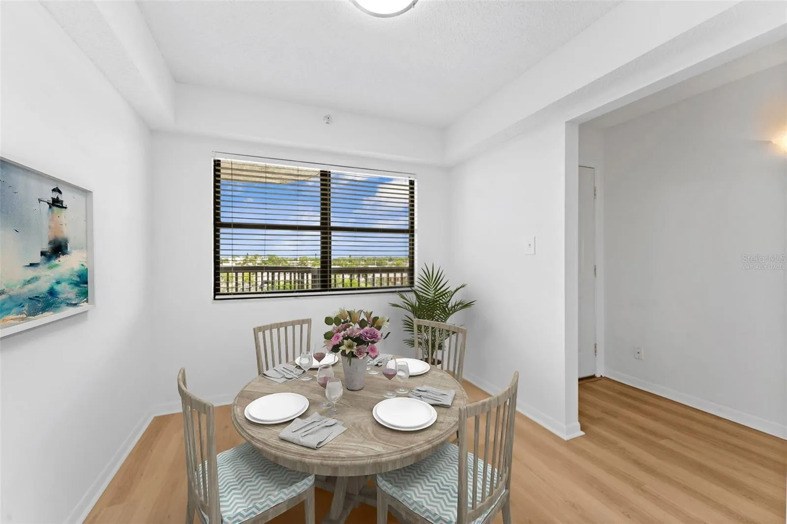 Virtually staged bonus room, suggested as a breakfast room, but could be a fantastic home office too.