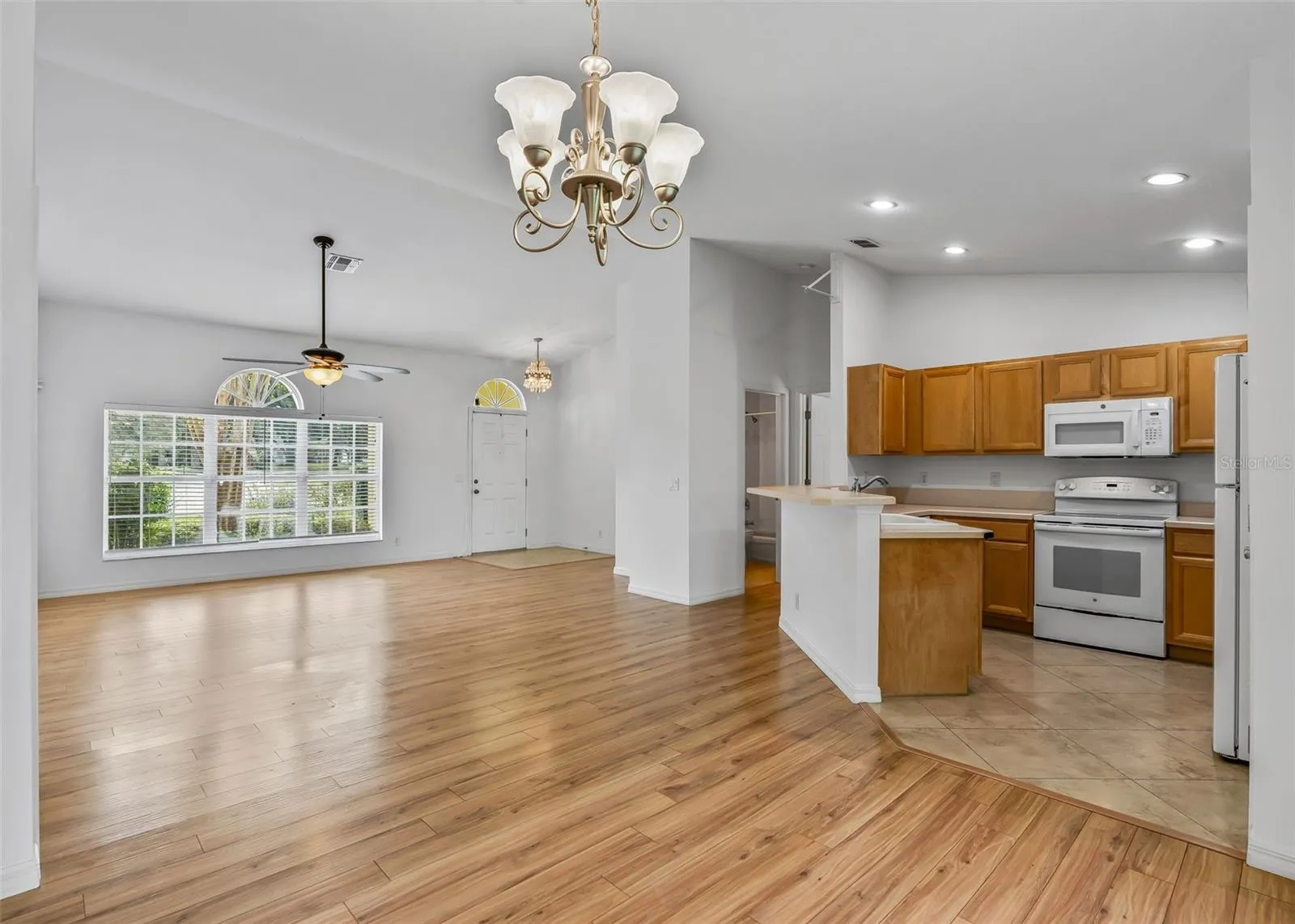 Looking from Sliding doors into Great Room
