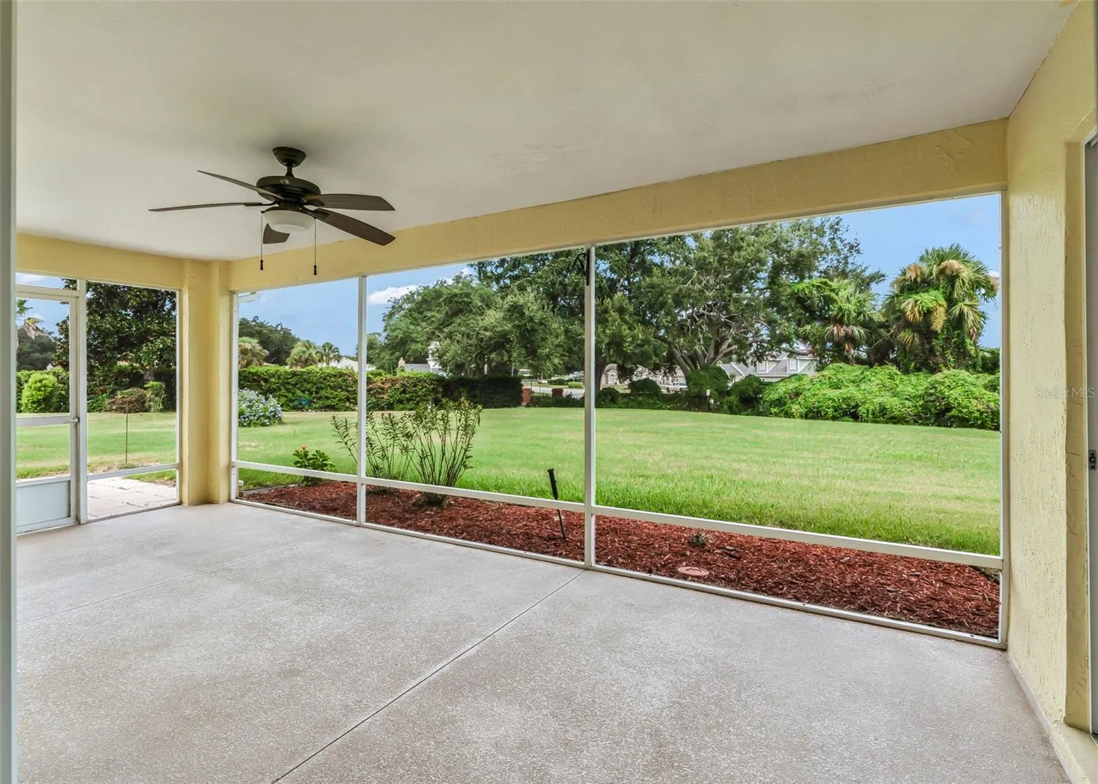 Covered and screened lanai