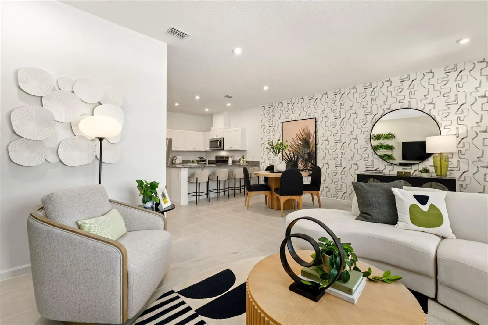 Catalina I Model Great Room, Dining Room and Kitchen