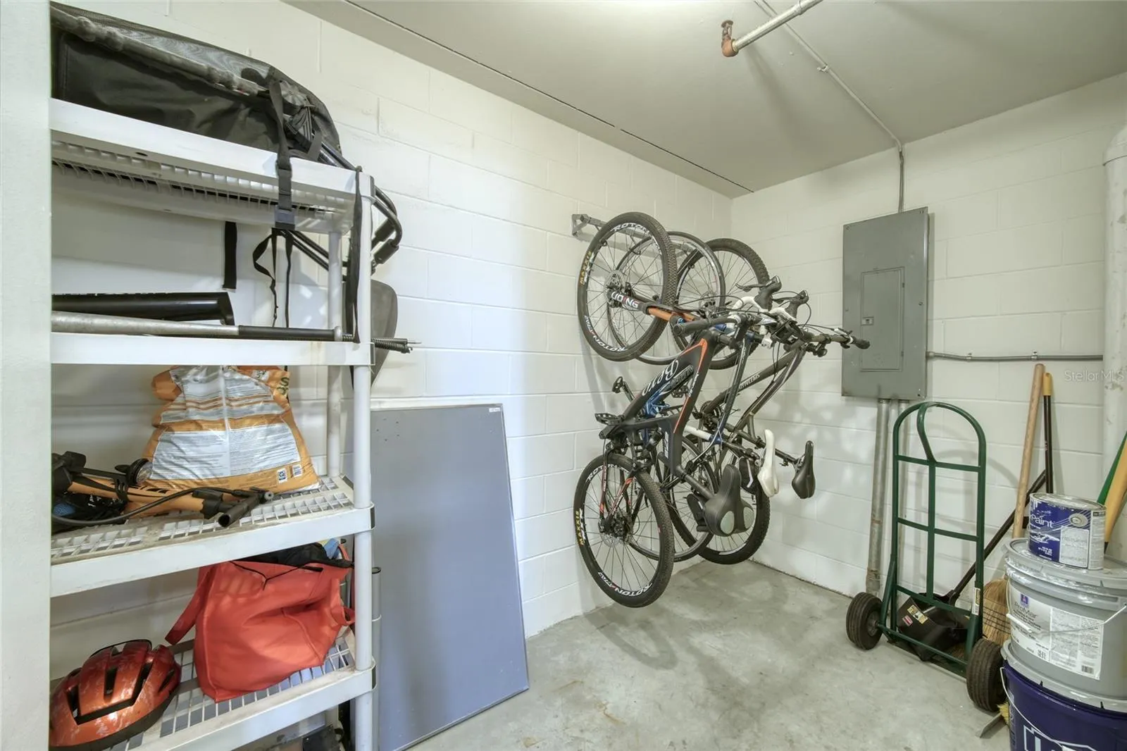 Storage area in garage