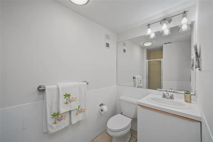 First floor guest bath ensuite with walk in shower