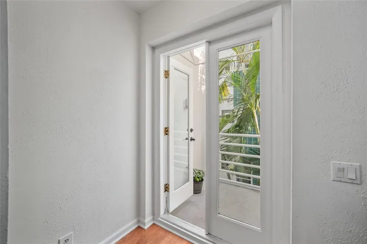 Balcony just outside living room