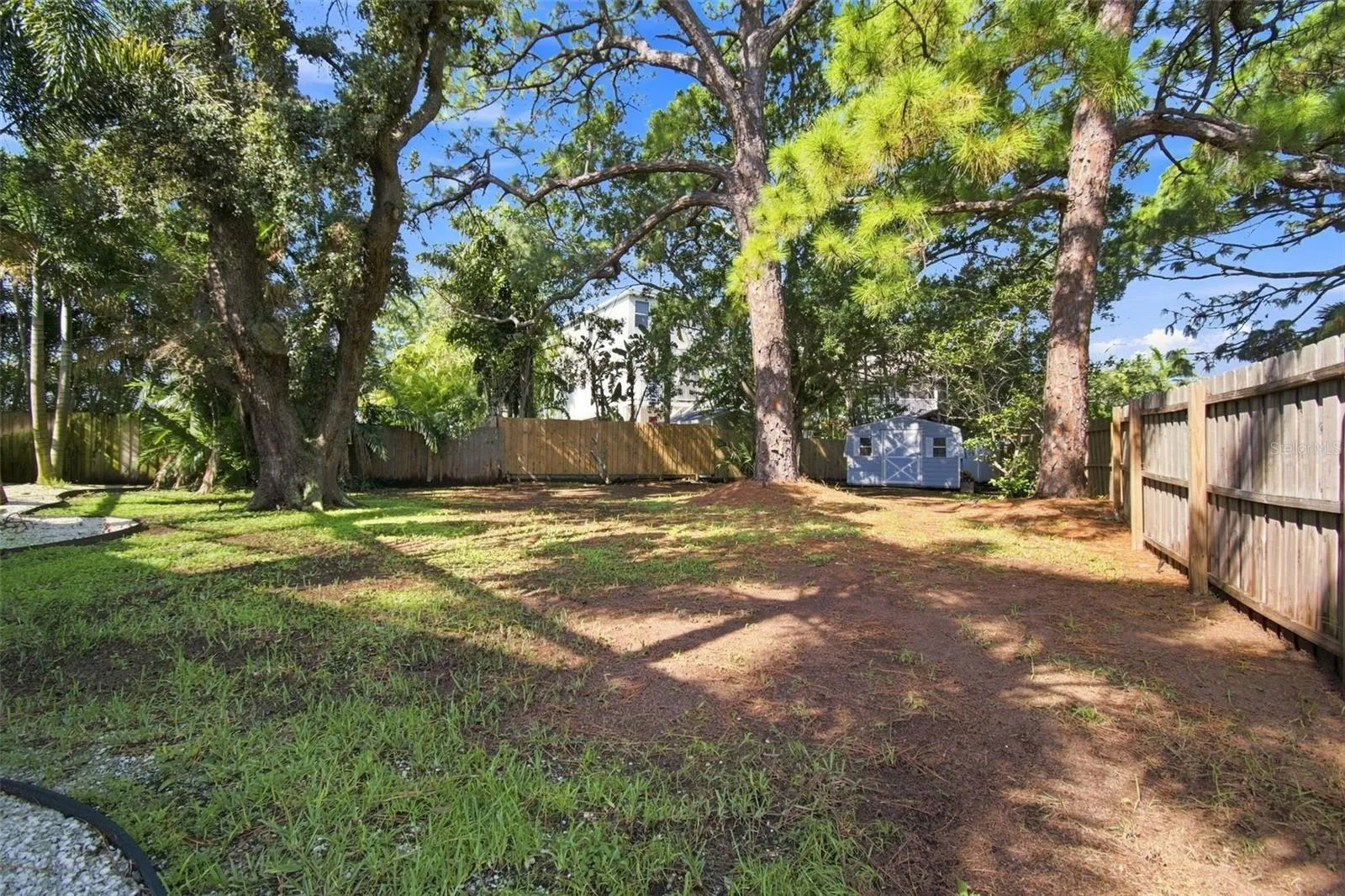 Spacious backyard