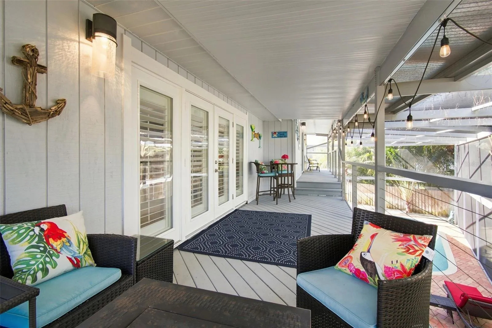 Covered Balcony upstairs outside of main living area