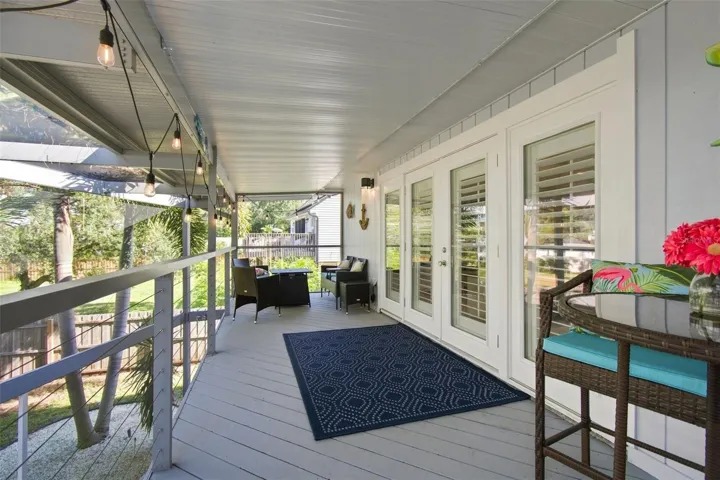 Covered Balcony upstairs outside of main living