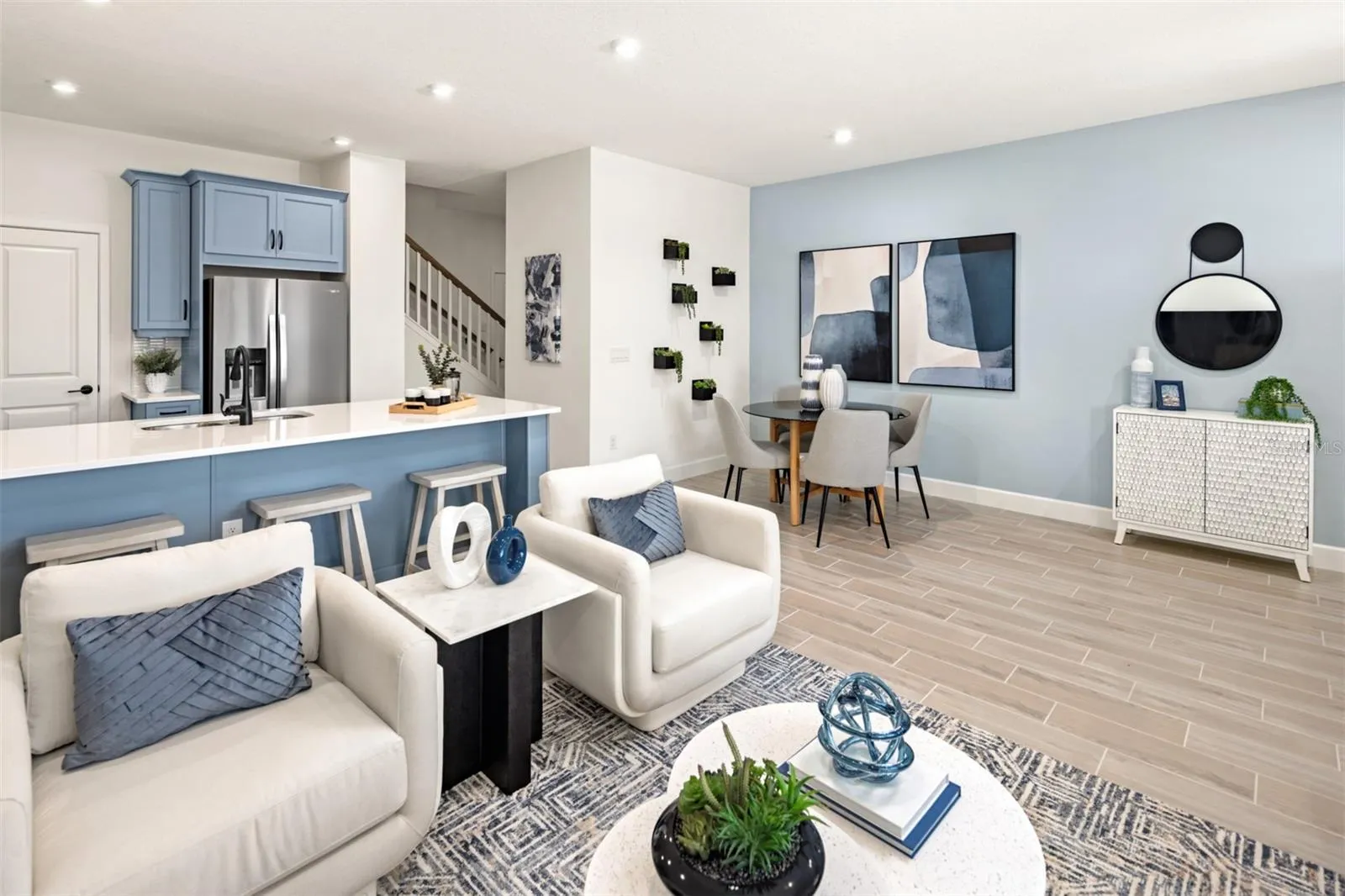 Gardenia Reserve Aurora Model Great Room, Kitchen and Dining Room