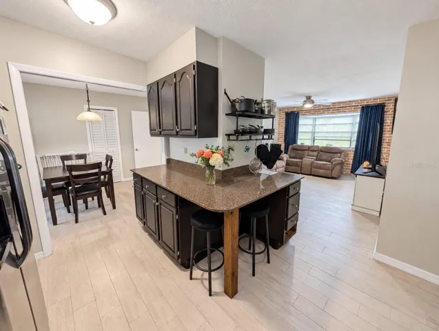 Breakfast bar, extra storage.