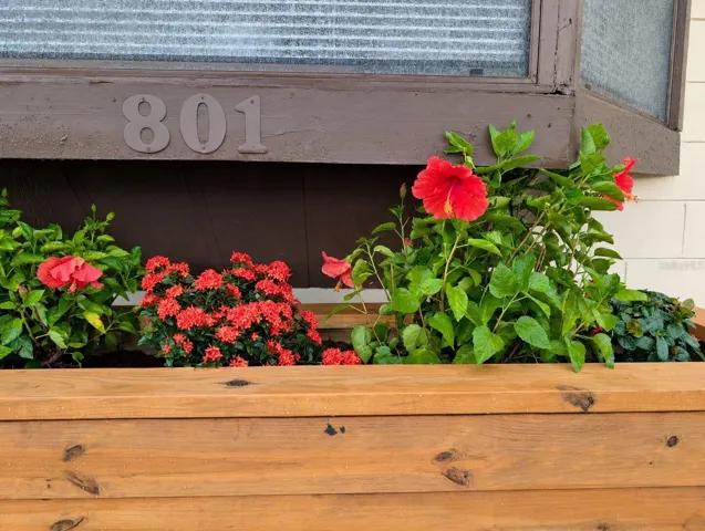 Beautiful handmade flower box welcomes you!