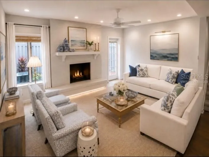 Virtually Staged Living Room