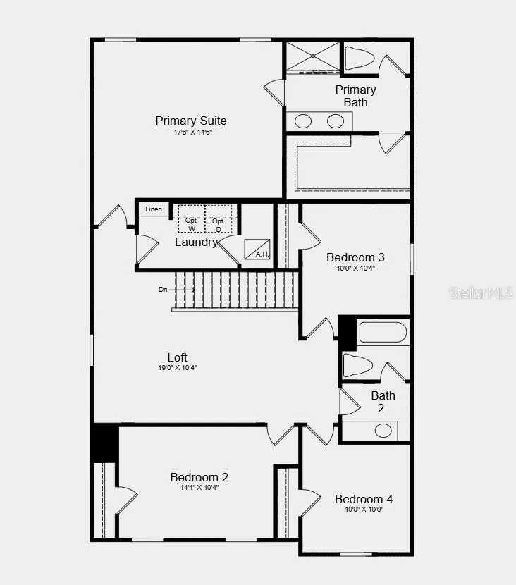 Second Floor Plan - Additional Highlights Include: all appliances included, window blinds throughout, and LVP flooring extended throughout the main floor