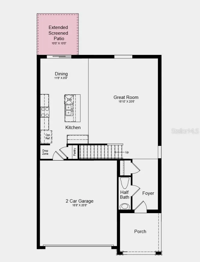 First Floor Plan - Additional Highlights Include: all appliances included, window blinds throughout, and LVP flooring extended throughout the main floor