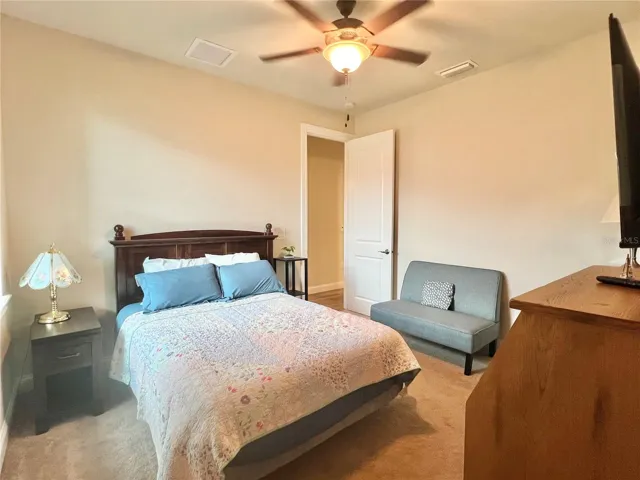 Bedroom with walk-in closet