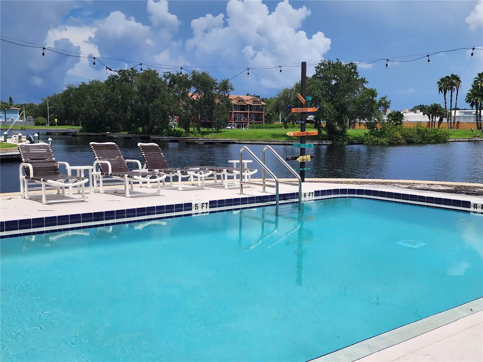 Beautiful Community Pool overlooking water