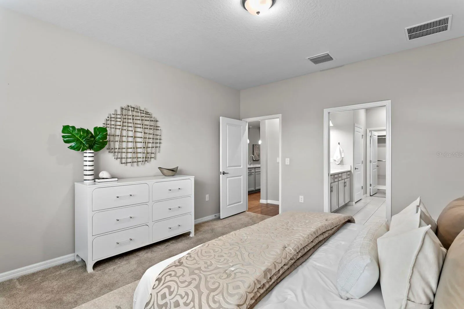 Primary suite with beautiful primary bath