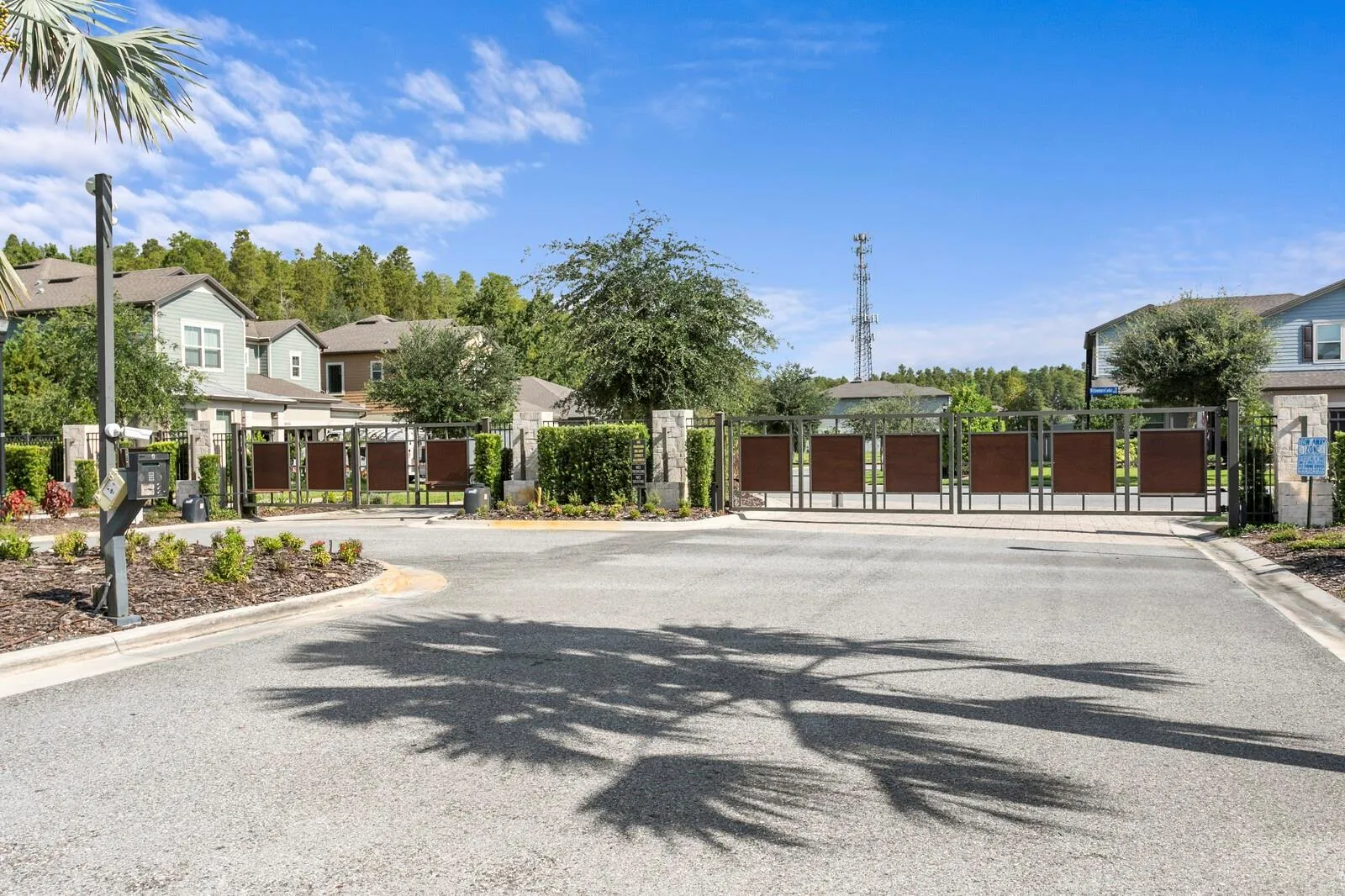 Gated community entrance