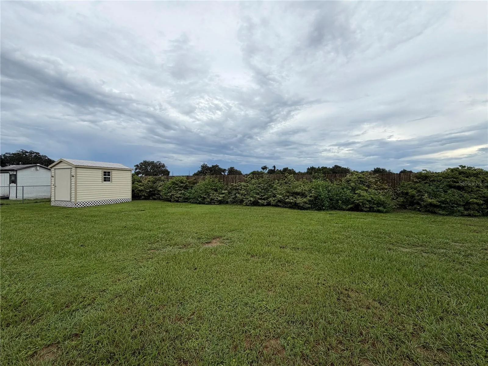 Large private backyard