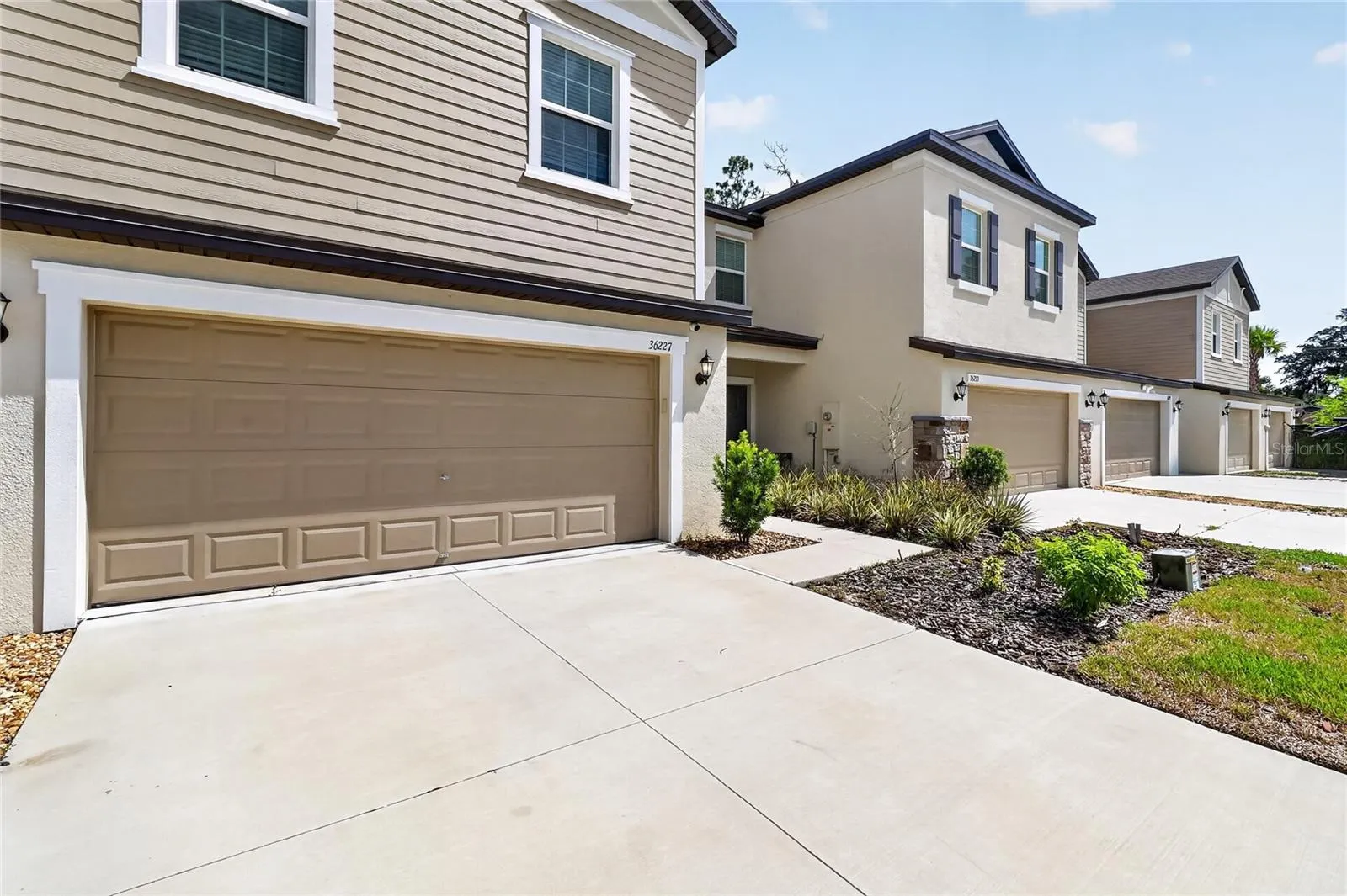 Driveway and garage