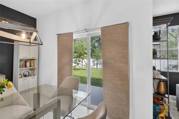 View of backyard from dining room