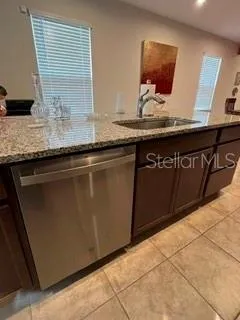 Huge Kitchen Island with oversized sink and Granite Countertops.
