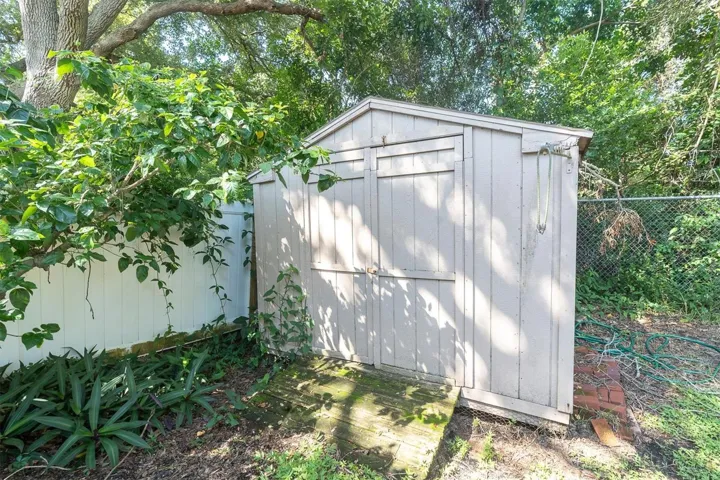 Shed in Backyard