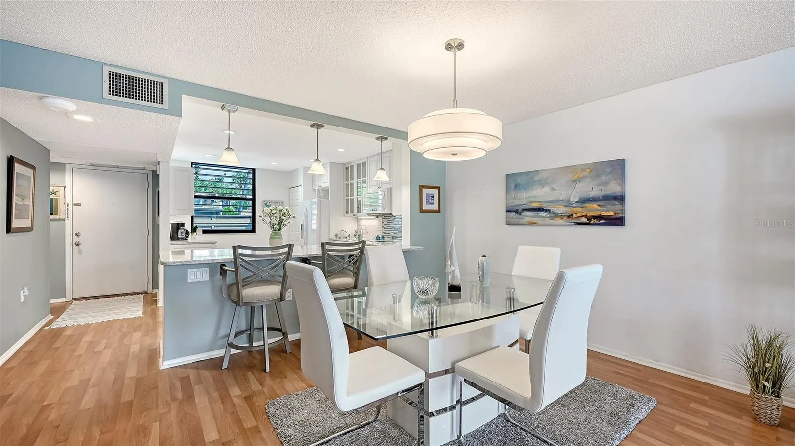 close up dining room set up- most furniture is available outside of closing