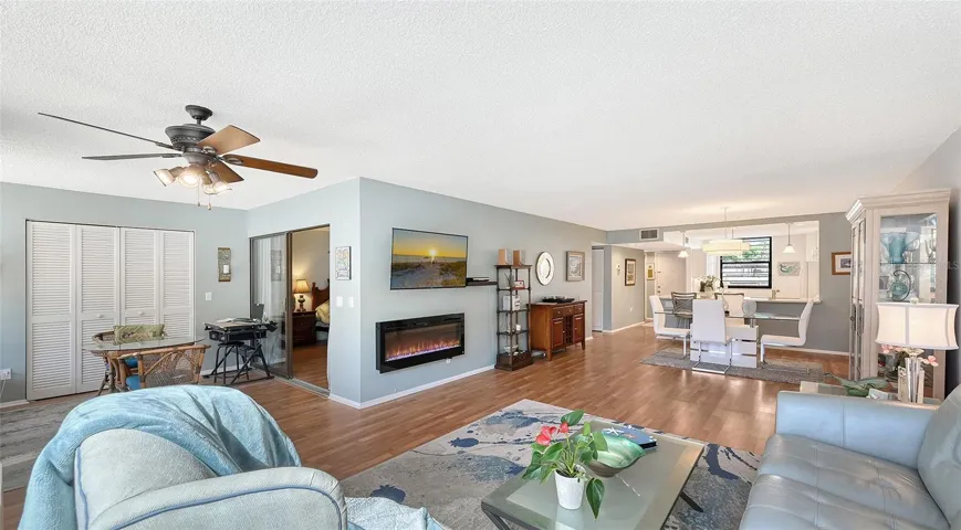 Shot of the former lanai section behind main bedroom. Large storage room is behind bifold doors.