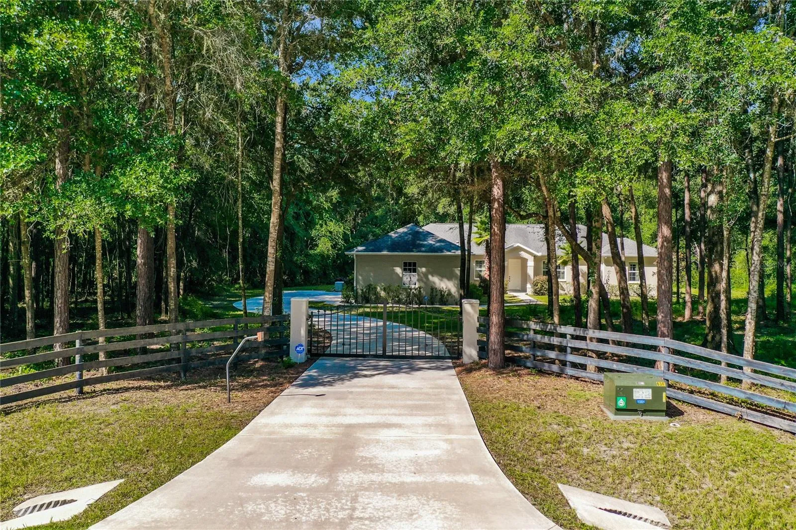 Fenced with electric gate