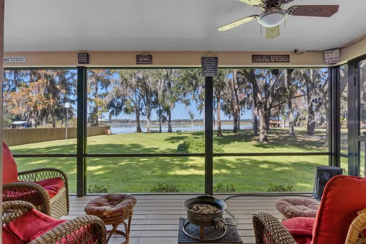10 X 40 SCREENED PORCH WITH LAKE VIEWS