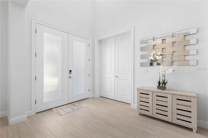 Bright open entry with two story ceiling