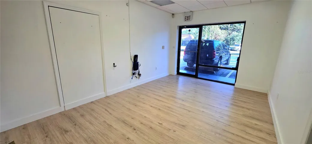 Closeup of the adjoining wall with option to add a connecting door to the adjacent unit (separate listing available Feb 2027)