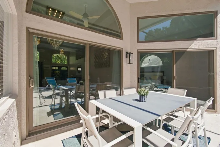 Plenty of space for patio dining furniture