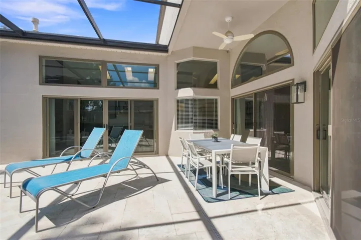 Plenty of space for patio dining furniture
