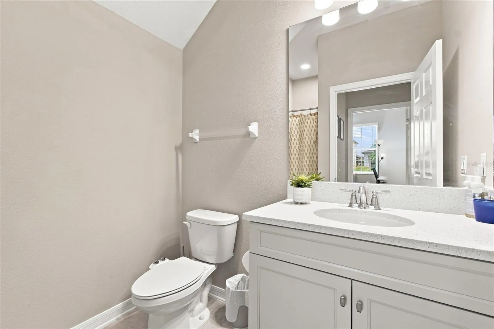 Convenient guest bathroom on first floor.