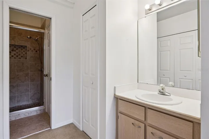 Upstairs vanity 1 with dual access