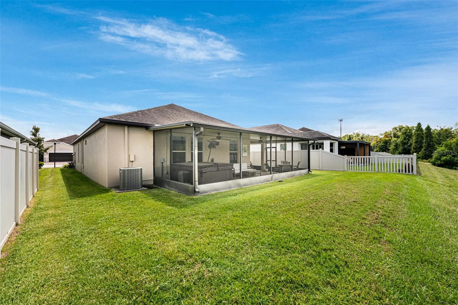 Backyard and rear patio