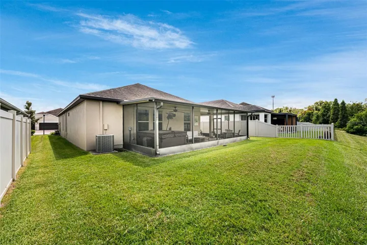 Backyard and rear patio