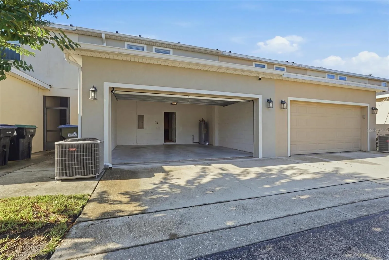 Two-car attached garage