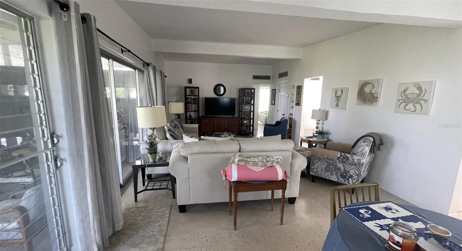 View of Living Room from Dining Area