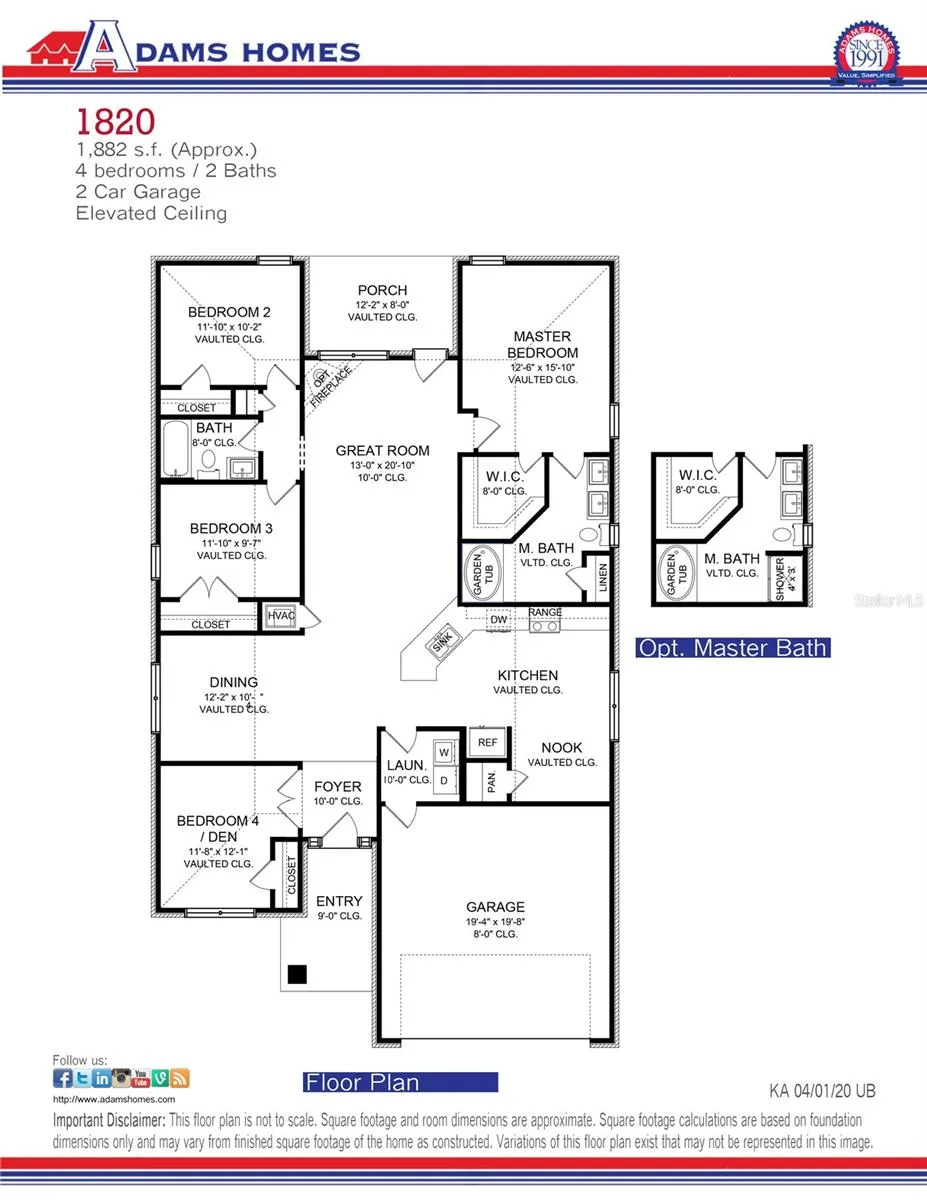 With large primary shower in lieu of the garden tub