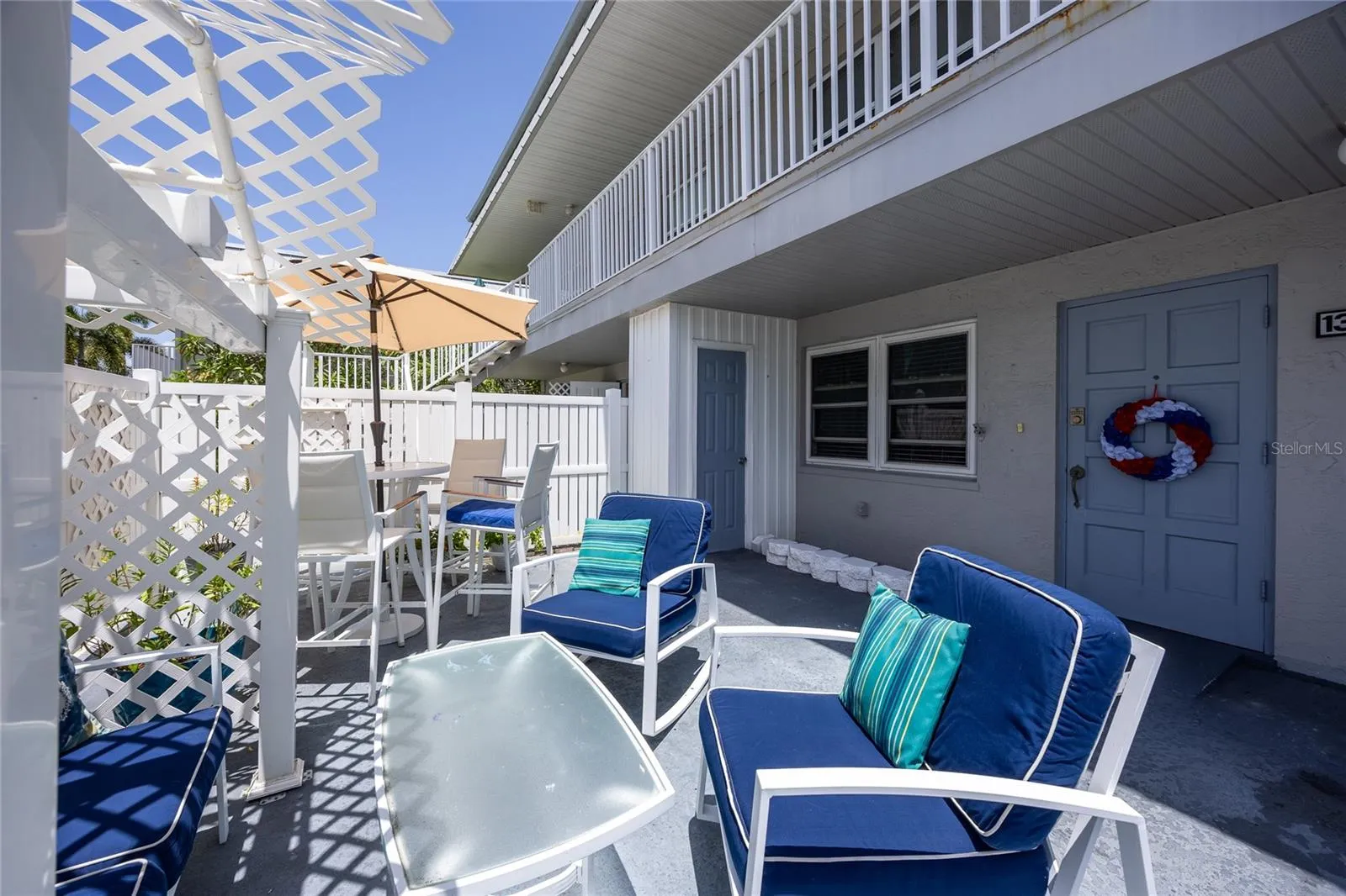 front of the unit/courtyard