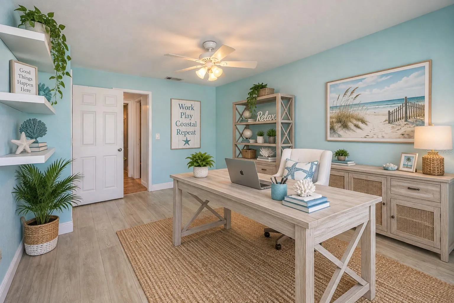 digitally staged as office