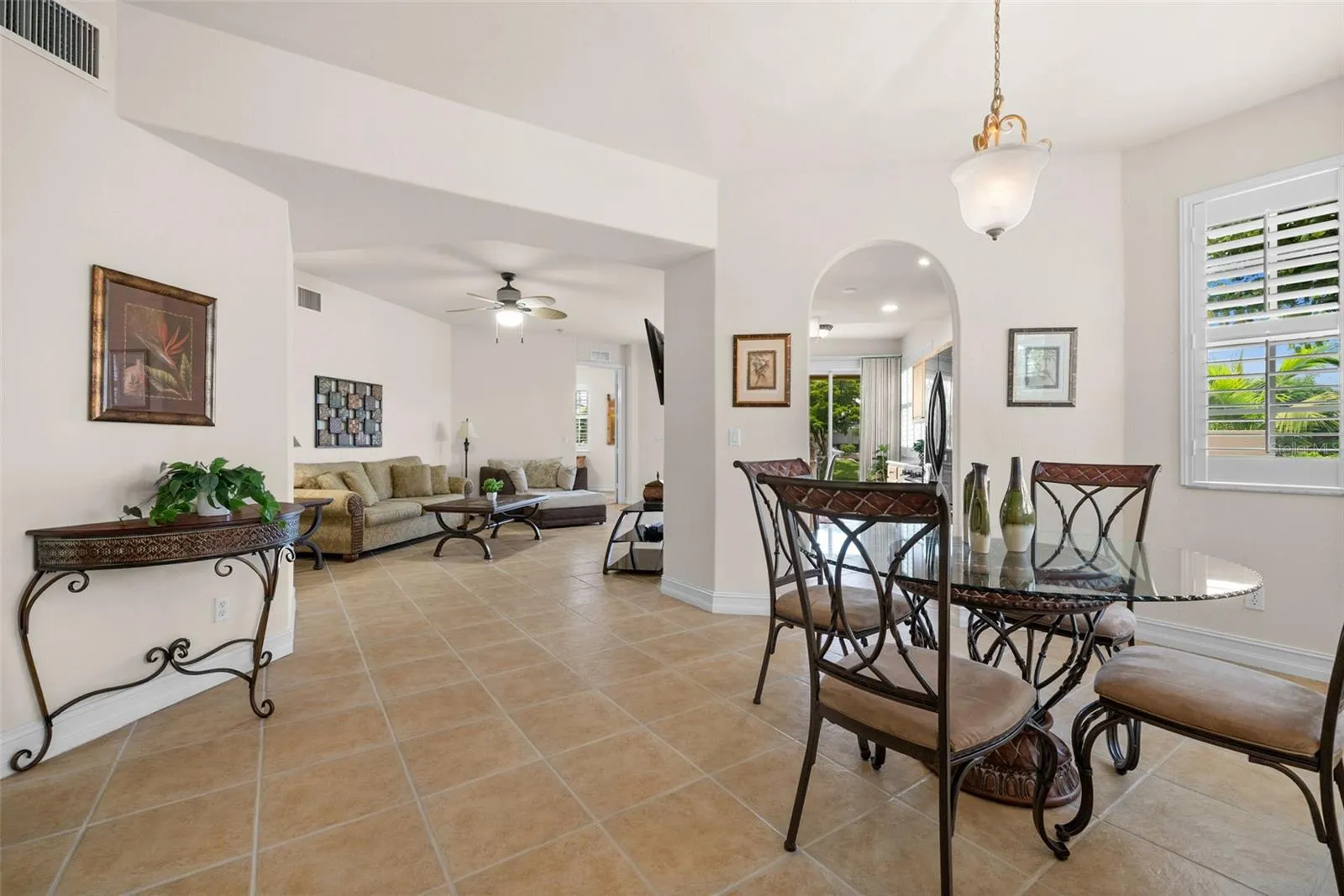 Dining Room with Living Room beyond