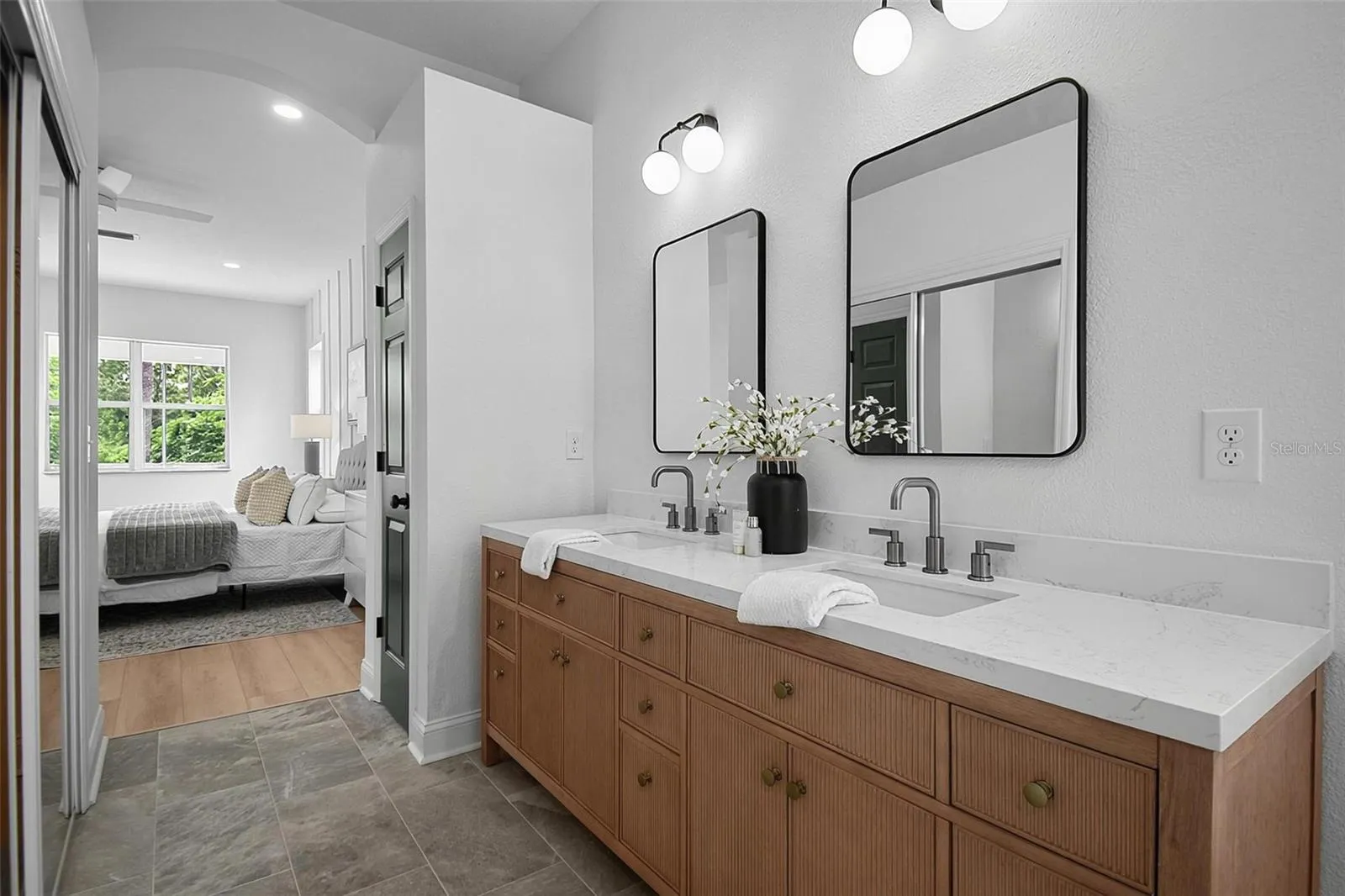 Another view of the luxurious bath into he private master retreat.