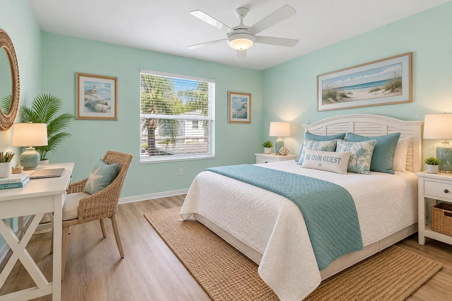 2nd bedroom virtually staged-bedroom/office