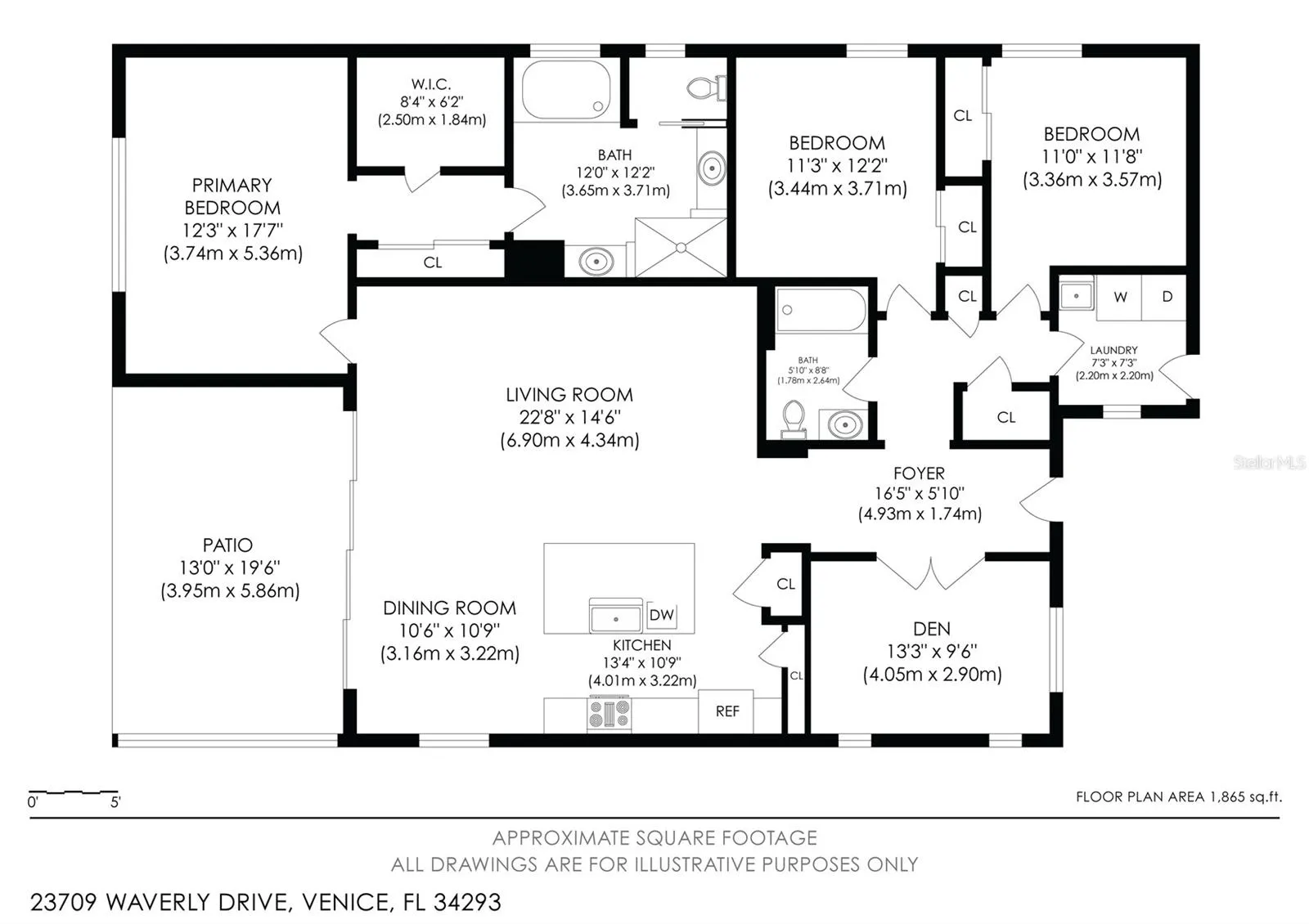 Floor Plan for 23709 Waverly Circle.
