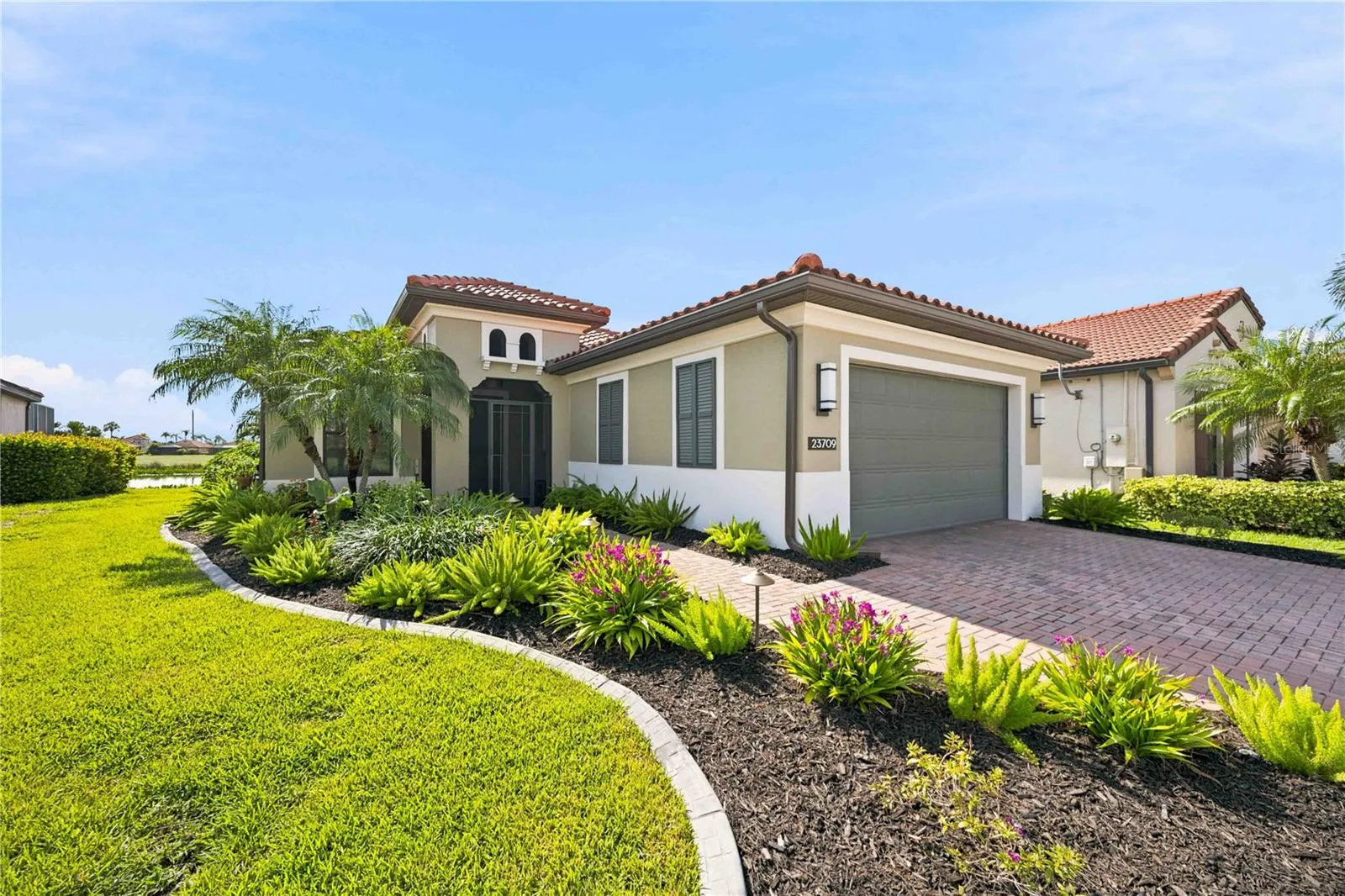 The Landscaping and curbing on this home is superb.