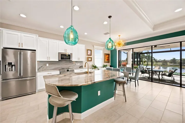 Vibrant colors make the room pop